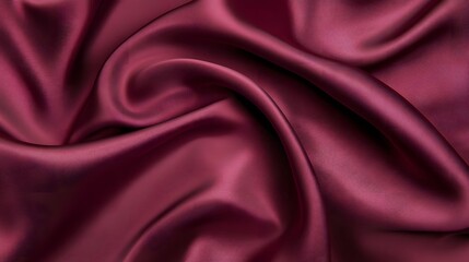 Obraz premium A sumptuous burgundy silk texture that exudes elegance and luxury, ideal for fashion, beauty, and romantic design concepts