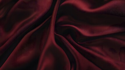 Obraz premium A sumptuous burgundy silk texture that exudes elegance and luxury, ideal for fashion, beauty, and romantic design concepts