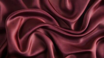 Obraz premium A sumptuous burgundy silk texture that exudes elegance and luxury, ideal for fashion, beauty, and romantic design concepts