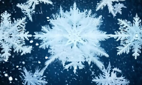 Animated Background With Snowflakes