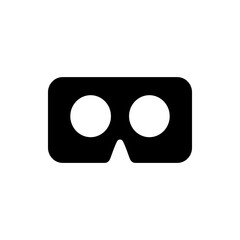 Vr cardboard simple icon. Flat design. White background