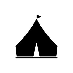 Fototapeta premium Tent simple icon vector. Flat design. White background