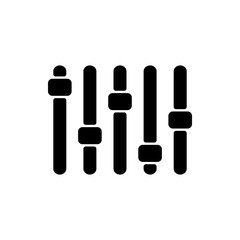 Equalizer slider simple icon. Flat design. White background