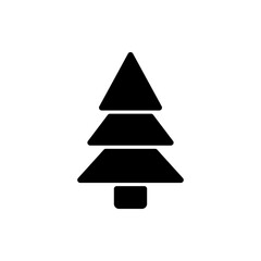 Fototapeta premium Christmas tree simple icon vector. Flat design. White background