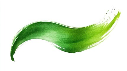 A smooth, flowing green brushstroke suggesting nature or organic themes.