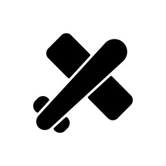 Aircraft simple icon, vector. Flat design. White background