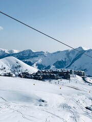 ski resort in the mountains