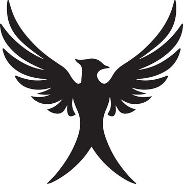 recommend clip art: Bird in flight with wings silhouette vector icon in EPS format. Perfect for freedom, nature, and wildlife-themed designs. Ideal for logos, adventure, and flight-related projects.