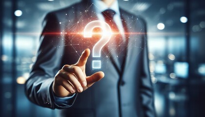 business person with question mark