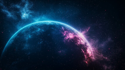 Obraz premium Cosmic Blue Planet 