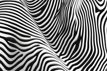 Abstract Monochrome Lines in a Clean Repeating Design.