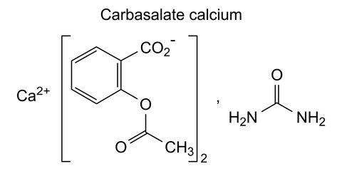 Chemical structure of carbasalate calcium, drug substance