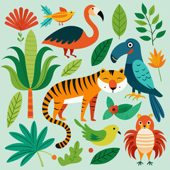 bird cartoon animal lion 