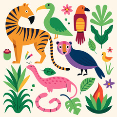 Fototapeta premium bird cartoon animal lion