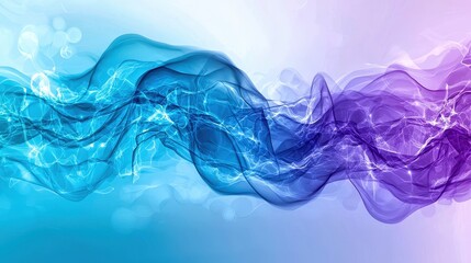 Abstract wave pattern in vibrant blue and purple hues with a soft gradient effect.