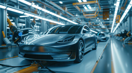 Advanced Electric Vehicle Production in a Modern Automated Factory for Innovation and Sustainability