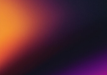 Color gradient background, dark purple orange black grainy texture abstract design, copy space