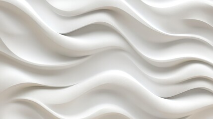 Fototapeta premium Abstract Background With Smooth White Waves. Elegant Flowing Wavy Lines, Modern Minimalistic Design.