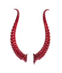 red devil horns isolated on white background