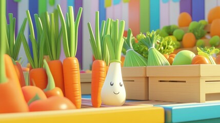 Fresh organic parsnips turnips carrots and leeks displayed at a vibrant farmers market showcasing homegrown produce and seasonal abundance