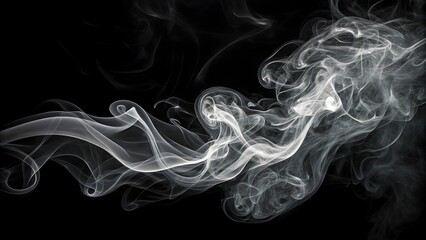 Obraz premium Abstract Smoke Texture on Black Background,Dark Background with Smoky Abstract Design