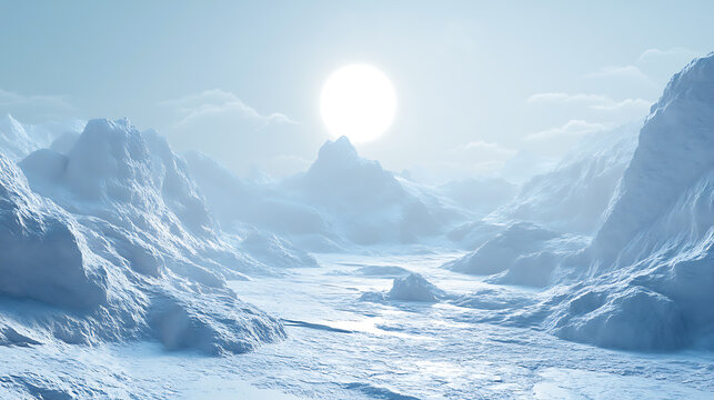 3d illustration, Sci-fi landscape digital background