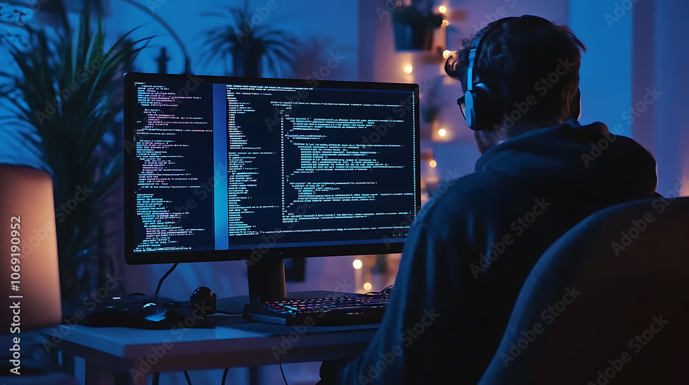 Aufkleber 4k, hacker code running down a computer screen terminal