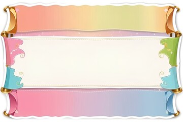 pastel rainbow-colored banner, versatile for general greetings, birthdays, or celebratory events