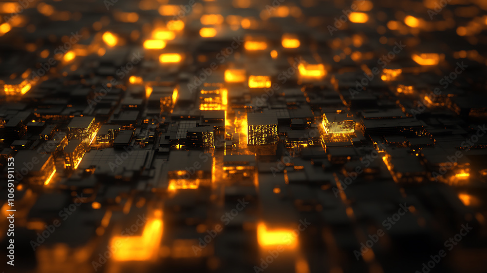 Aufkleber 4k tech city light displacement map texture for 3d modelling