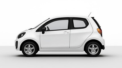 Big generic unbranded city car, mockup