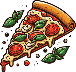 Slice of Melted Cheese Pepperoni Pizza