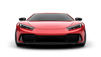 Front view of a generic and brandless sport car