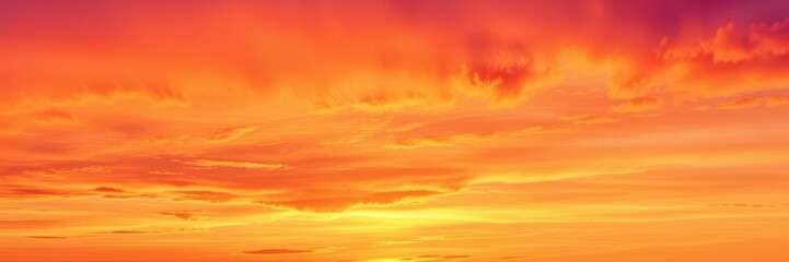 Orange and purple abstract watercolor background resembling a sunset sky, painting