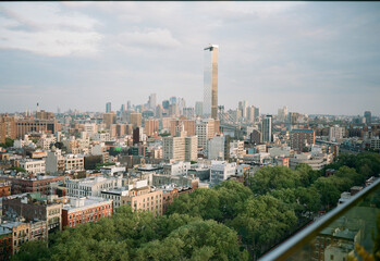 view of the city on film