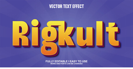Fully Editable 3D Vector Text Effect