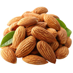 Fototapeta premium Beach almonds nuts on transparent backgroung, png file, no background