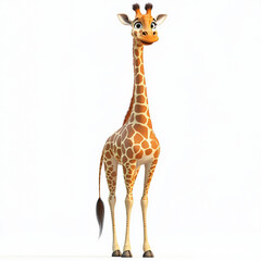 Obraz premium giraffe on white
