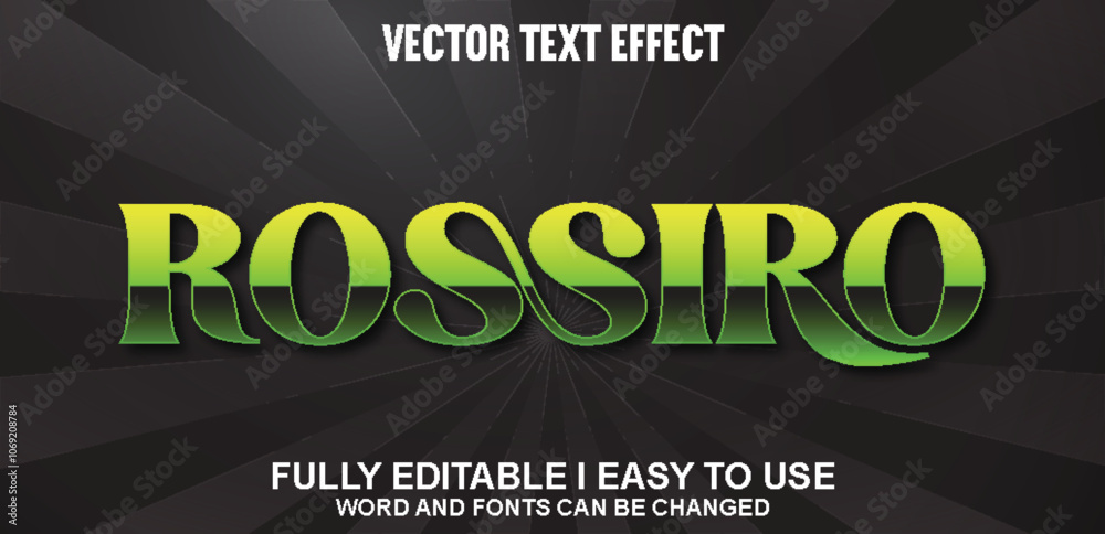 Fototapete fully editable 3d vector text effect