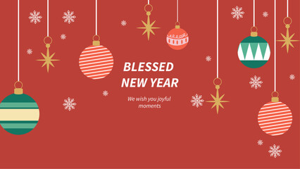 Colorful Greeting Card for a Joyful Holiday Season. Perfect for Christmas and holiday greetings