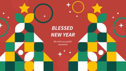 Festive Holiday Greeting Card With Christmas Design