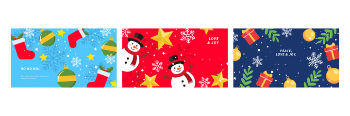 Festive Christmas Cards Illustrations. Perfect for spreading joy and happiness during the holiday season