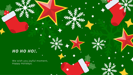 Festive Holiday Greeting Card With Christmas Design