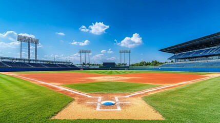 Experience the thrill of baseball on a perfect summer day at the stadium