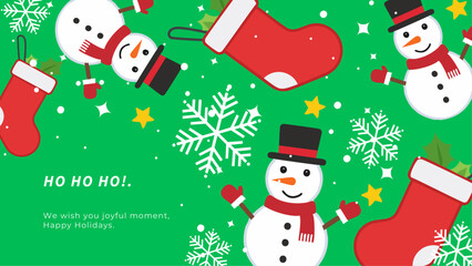 Festive Christmas With Joyful Holiday Message Card