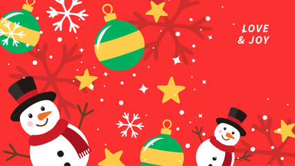 Festive Holiday Greeting Card with Christmas Charming Element