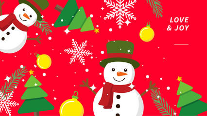 Festive Holiday Card With Christmas Decorations and Greetings