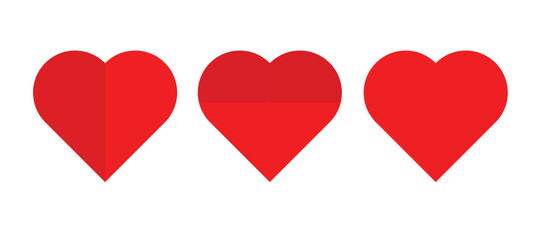 Romance or valentine's day red heart vector illustration Love
