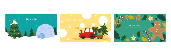 Festive Christmas Card Designs with Ornaments