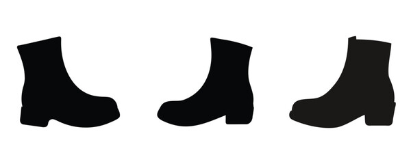 Boots Silhouette Set Vector Design