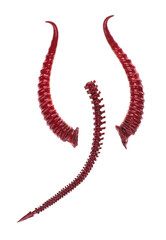 red devil horns isolated on white background